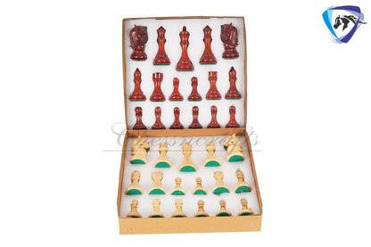 4.5" Bud Rosewood staunton chess pieces set BRIDLE SERIES Weighted w/ extra queens.