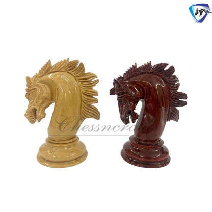 4.4" Bud Rosewood Chess Pieces Set St. Petersburg / Savano Series Luxury Artisan Padauk chess Set Weighted Extra queens- 4Q Weighted
