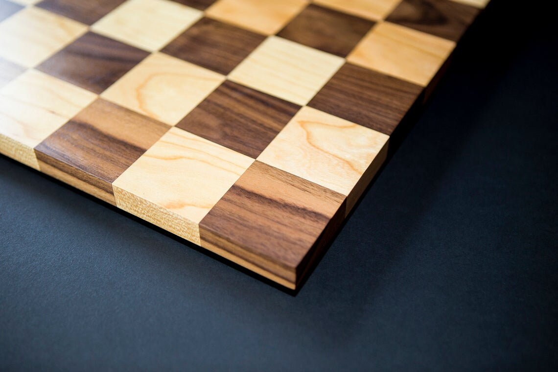 16" and 17.3" Rosewood Chess Board Borderless DOUBLE SIDED Square: 50MM (2") & 55MM(2.2") Super fine polish