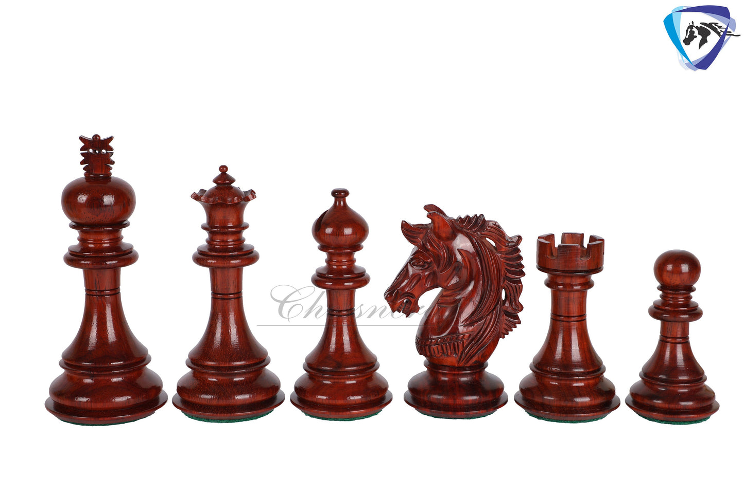 4.5" Luxury Staunton Bud Rosewood-Boxwood Chess pieces Set-Alexander Series-Triple Weighted+ 21"/ 23" Bud Rosewood Chess Board + Storage Box