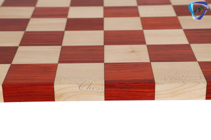 16" Bud Rosewood Chess Board Borderless DOUBLE SIDED Square: 50MM (2")  End grain Handmade chess board with Super fine polish