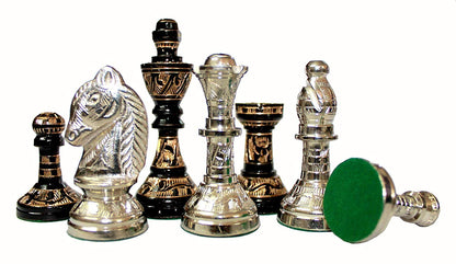 14" Brass Chess Board Set Hand Carved with Brass Staunton chess pieces with storage box | Chess Gift | Other size options: 12" & 10"