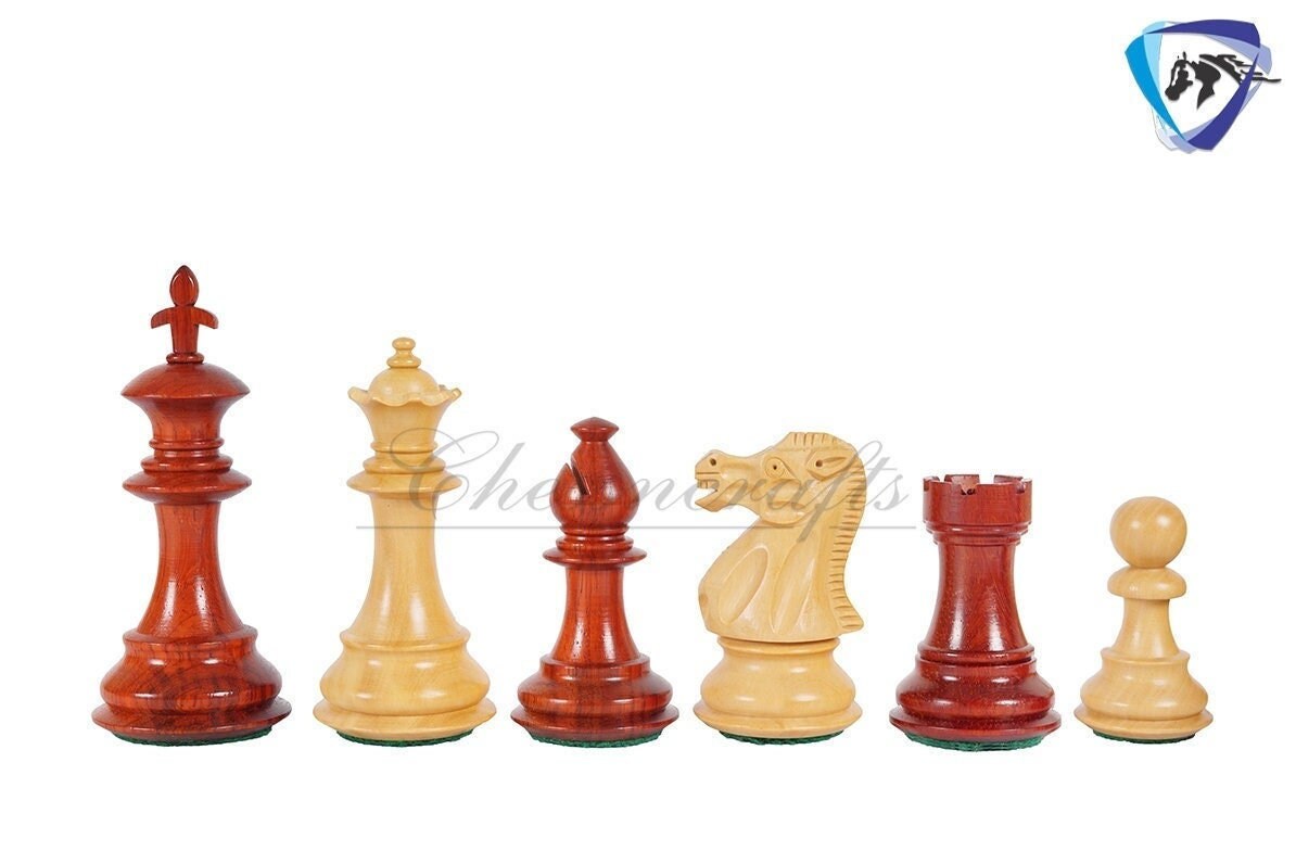 4" Royal Bud Rosewood Staunton Chess pieces Set Weighted with Extra Queens, Hand Made chess pieces