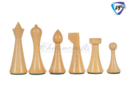 Hermann Ohme Minimalist Rosewood Chess pieces set- 3.75" Modern Mid century design- Handmade chess set specially weighted with extra queens