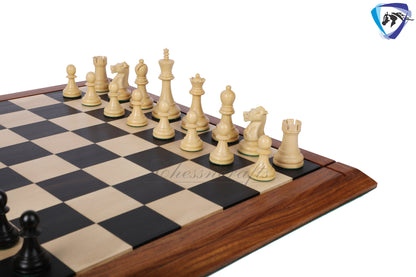 3.75" Fischer-Spassky Chess Pieces set in  Ebonized Boxwood 1972 World Championship Chessmen - Weighted -2 Extra queens 4Q| chess gift|
