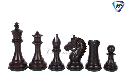 4.2" Rosewood Staunton Chess Pieces Set-EXCALIBUR Weighted + 21" Rosewood Chess Board + Leather chess Storage Box