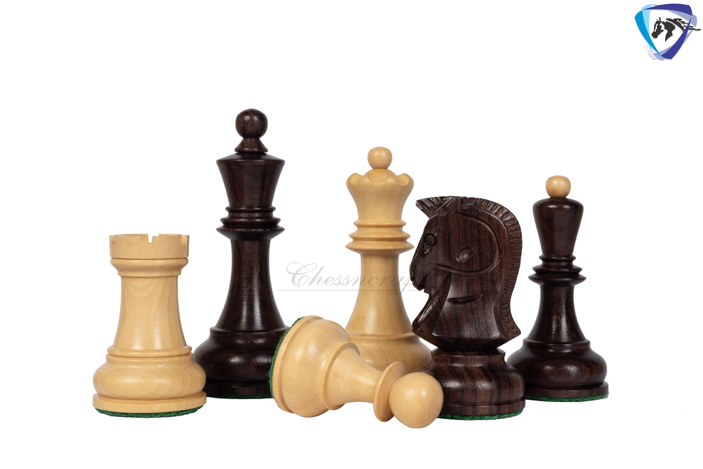 1950 Fischer Dubrovnik Rosewood chess pieces set King-3.8" + 21" Rosewood chess board + Leather Storage box-Luxury