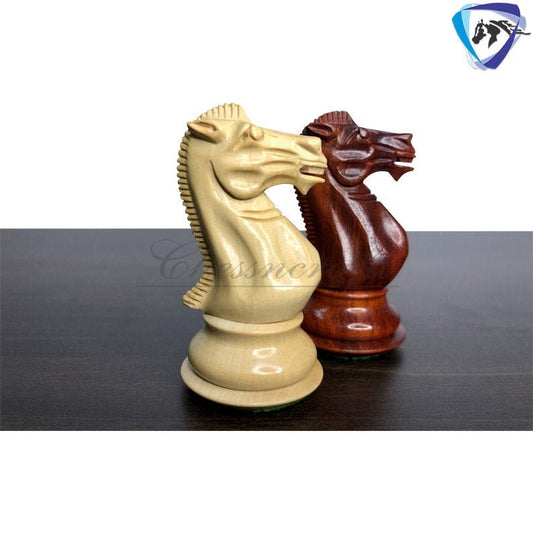 4.1" Club Staunton series Chess Pieces Set Bud Rosewood & Boxwood  Weighted w/ 2 Extra queens- 4Q