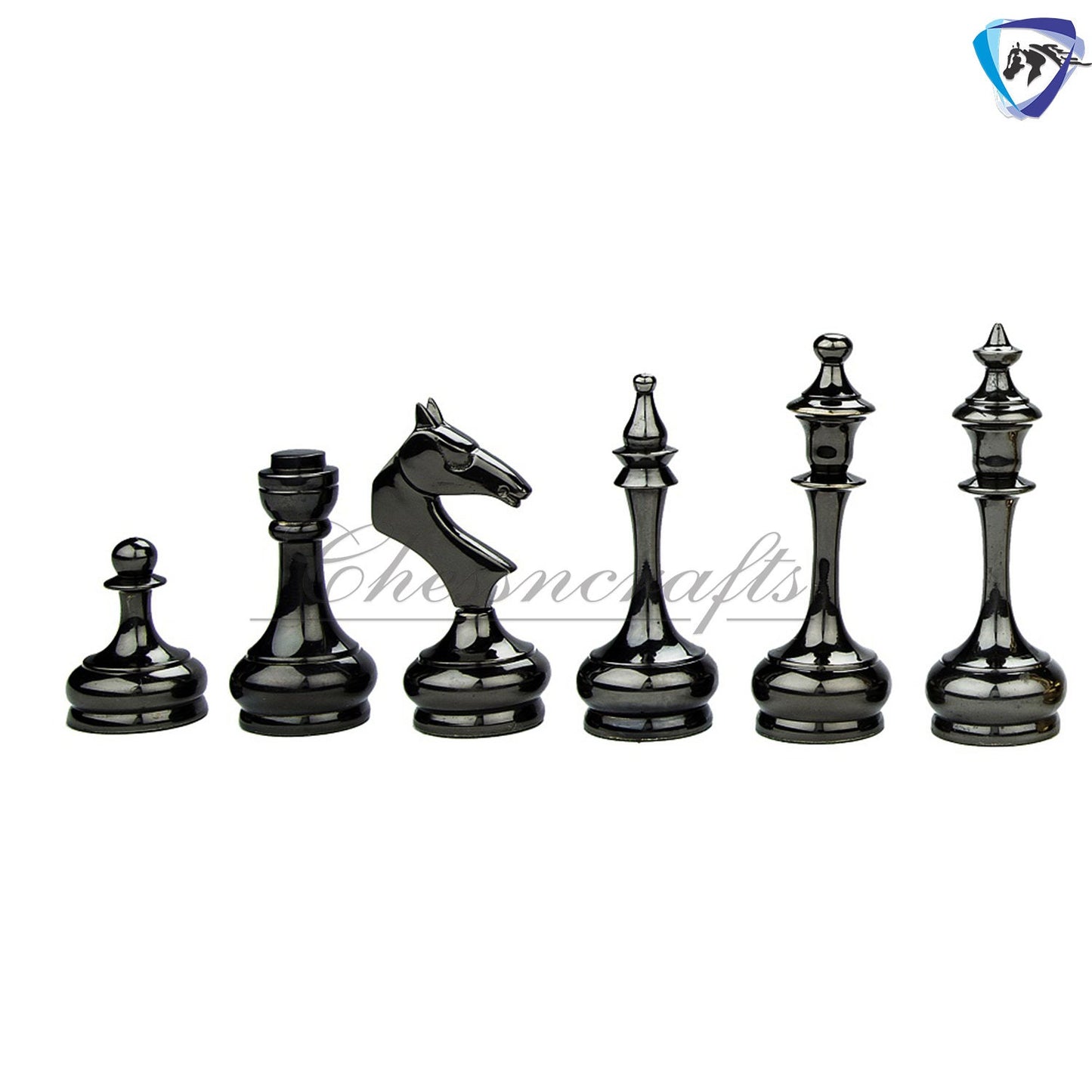 Brass Chess pieces set Modern classic Sleek luxury Collector series King: 3.75"