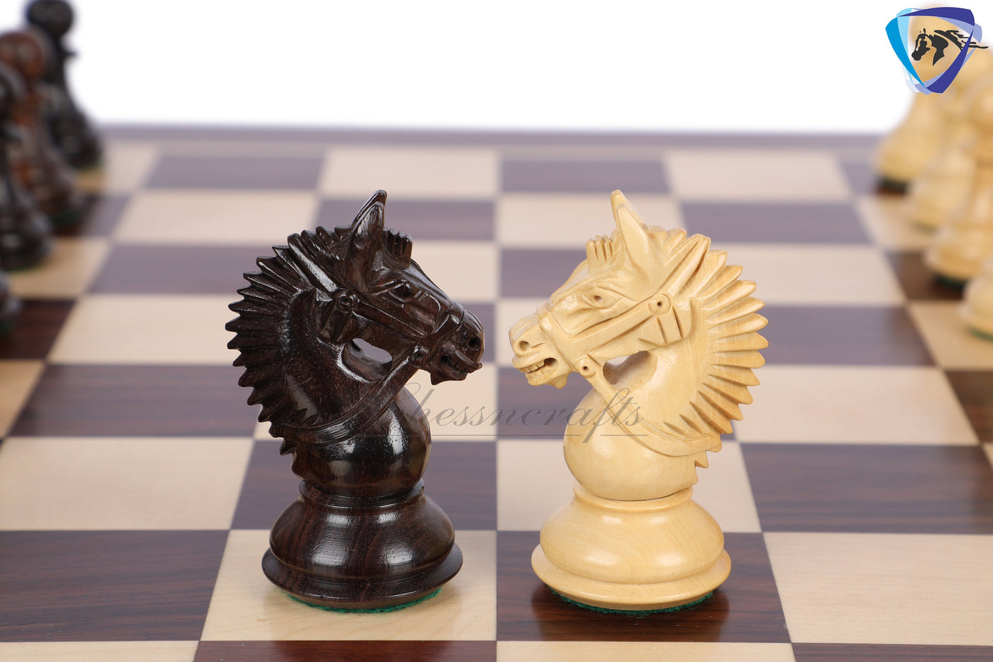 4.2" Rosewood Staunton Chess Pieces Set-EXCALIBUR Weighted + 21" Rosewood Chess Board + Leather chess Storage Box