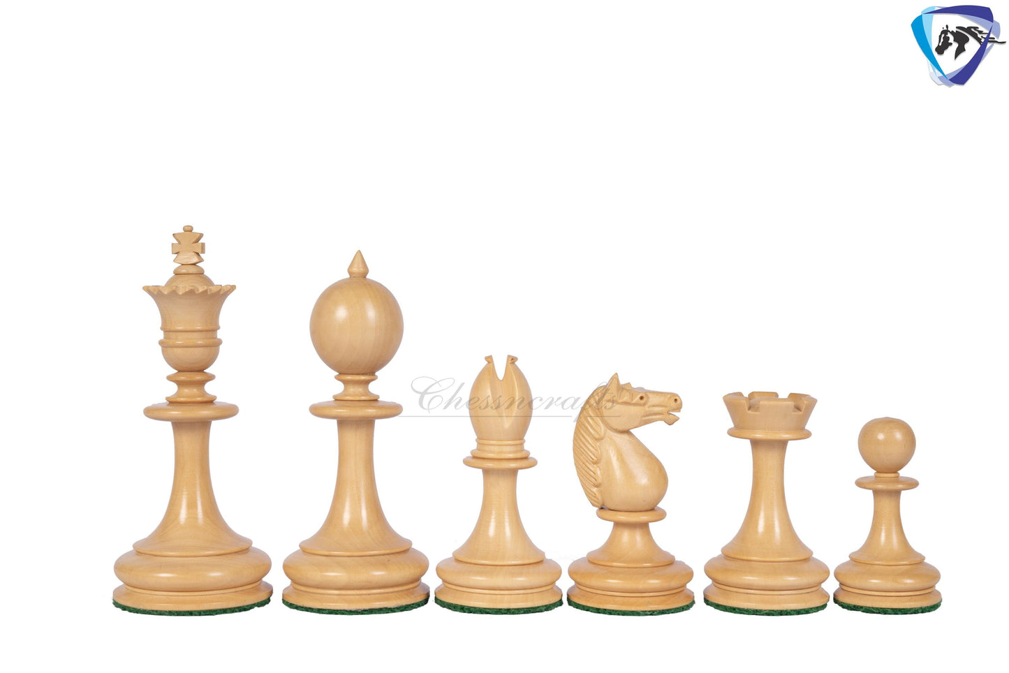 3.5" William Hallett 1860 London Reproduced Chess Pieces Set in Ebony Wood + 19" Ebonywood chess board(51mm sq) + Leatheret Storage box