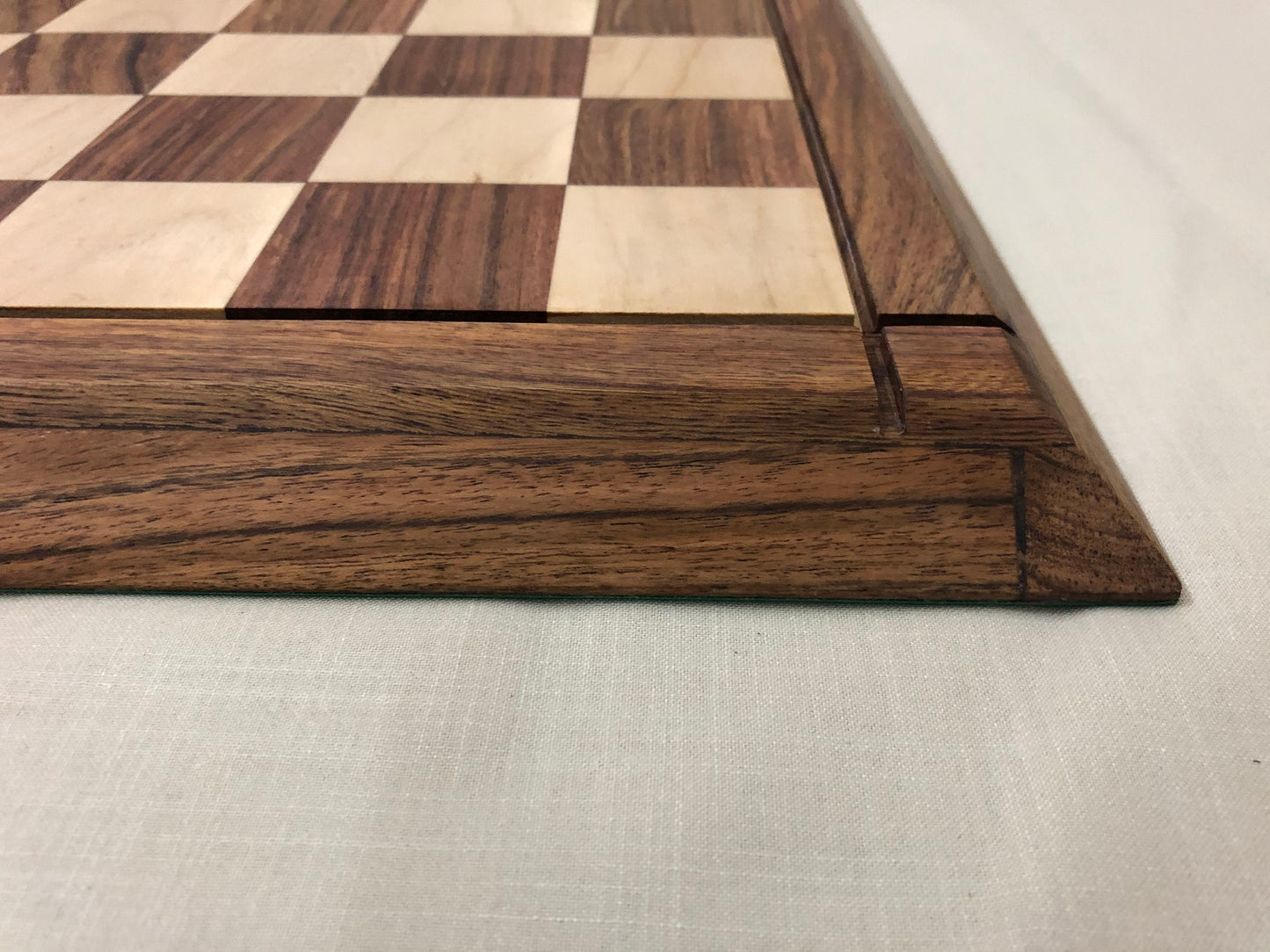 23" & 21" Golden Rosewood chess board special TAPERED design with MATTE Velvet polish DRUEKE style chess board
