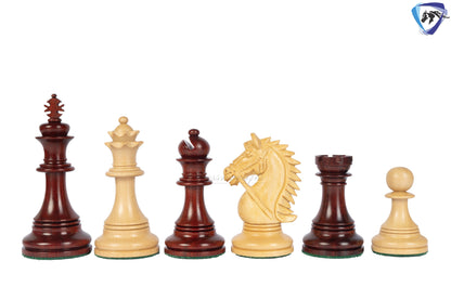 4.4" Staunton Bud Rosewood Chess Pieces Set in LUXURY BRIDLE SERIES + 23" Bud Rosewood chess board(60mm) + Leatherette storage box.