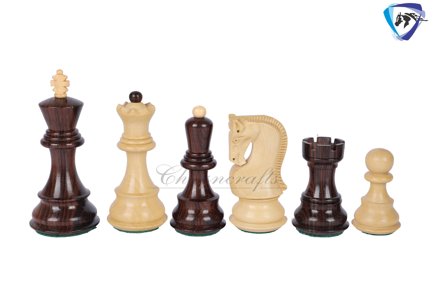 COMBO of 3.9" Russian Zagreb Chess Pieces Set in Rosewood & Boxwood Weighted 4Q + 19" Rosewood Chess Board SQ: 51mm+ Leatherette Storage Box