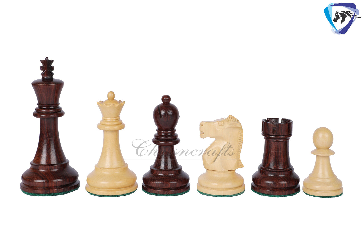 3.75" Fischer-Spassky Chess Pieces set in Dark Rosewood & Boxwood 1972 World Championship Chessmen - Weighted -2 Extra queens | chess gift|