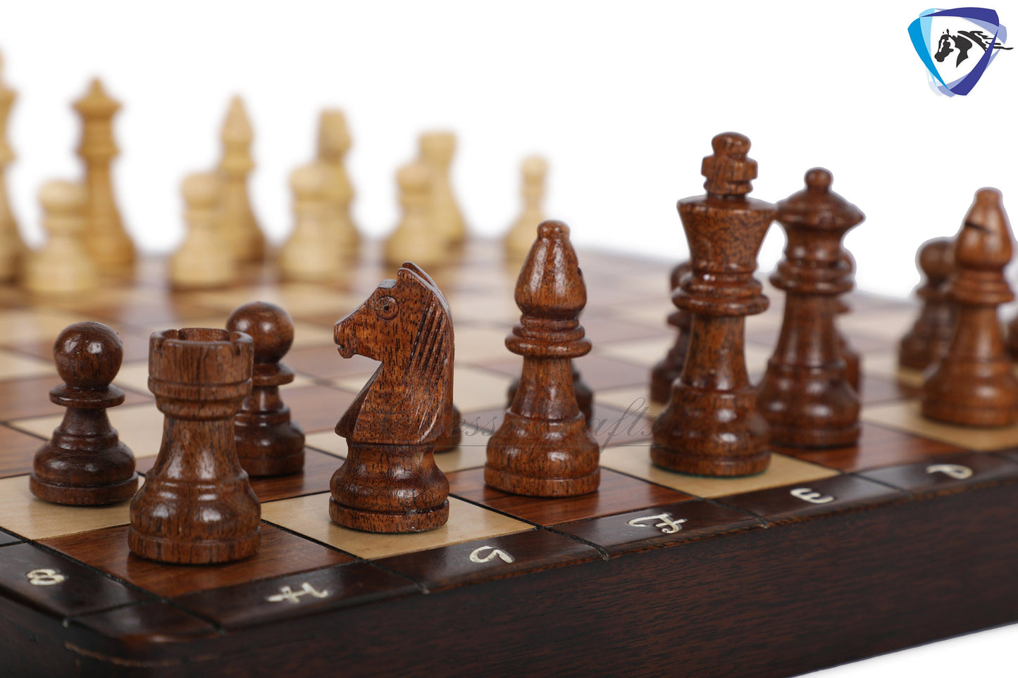 12" Folding wooden chess Magnetic Travel Chess Bord set with Extra Queens-Notations with storage bag | Antique look | BLACKFRIDAY SALE