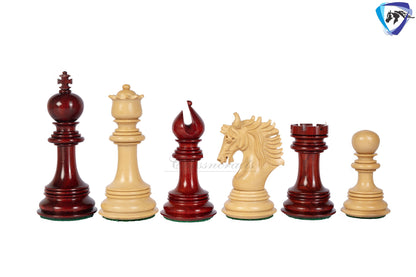 4.5" Luxury Staunton Bud Rosewood Chess pieces Set- PRISTINE-Triple Weighted + 23" Bud Rosewood Chess Board-sq:60mm + Leather Storage Box