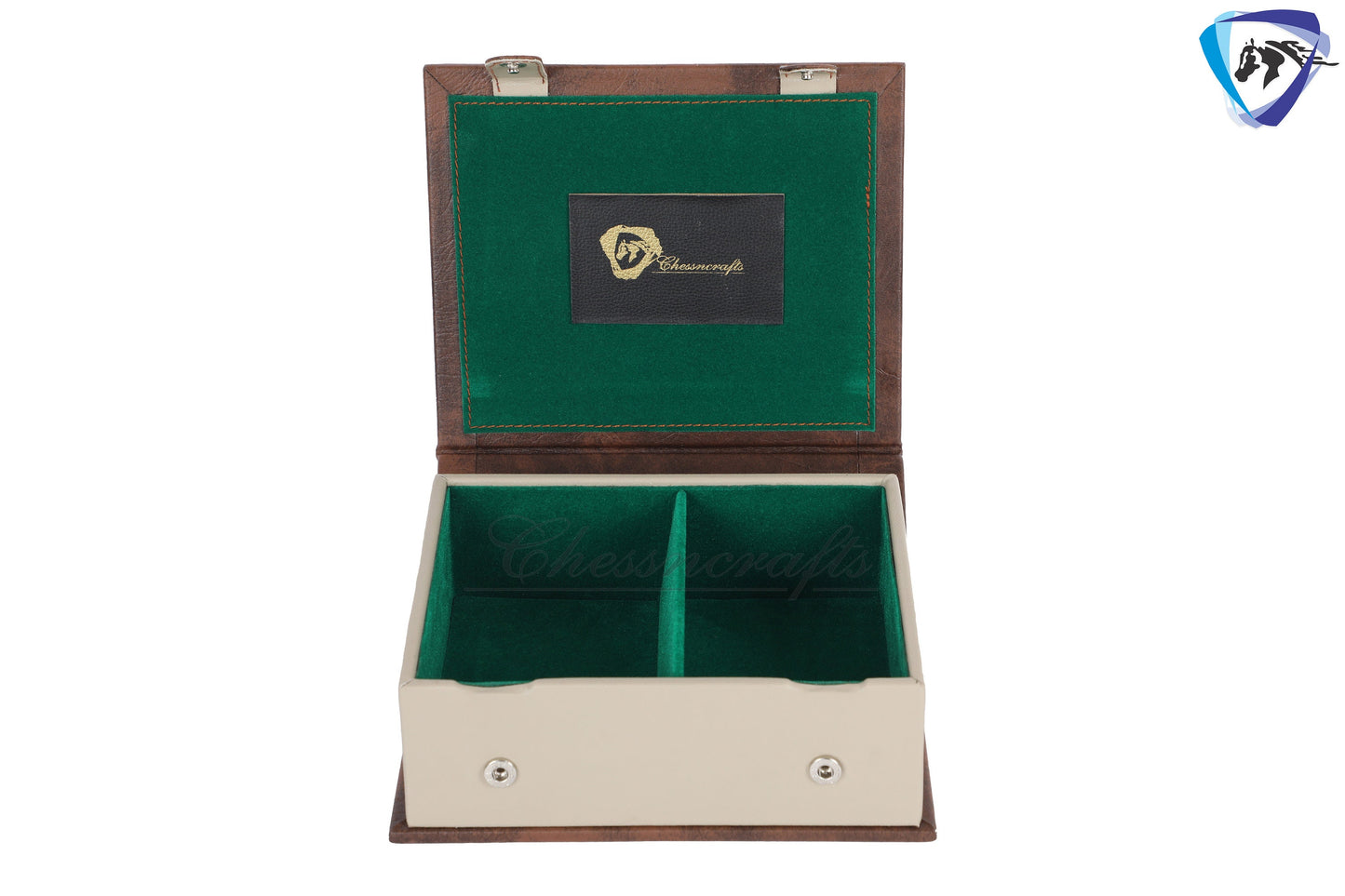 Chess Storage Box Book Style For Chess pieces upto 4.2" King chessmen set- Handmade brown Leatherette / Christmas Gift/ Chess Gift