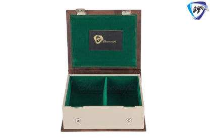 Chess Storage Box Book Style For Chess pieces upto 4.2" King chessmen set- Handmade brown Leatherette / Christmas Gift/ Chess Gift