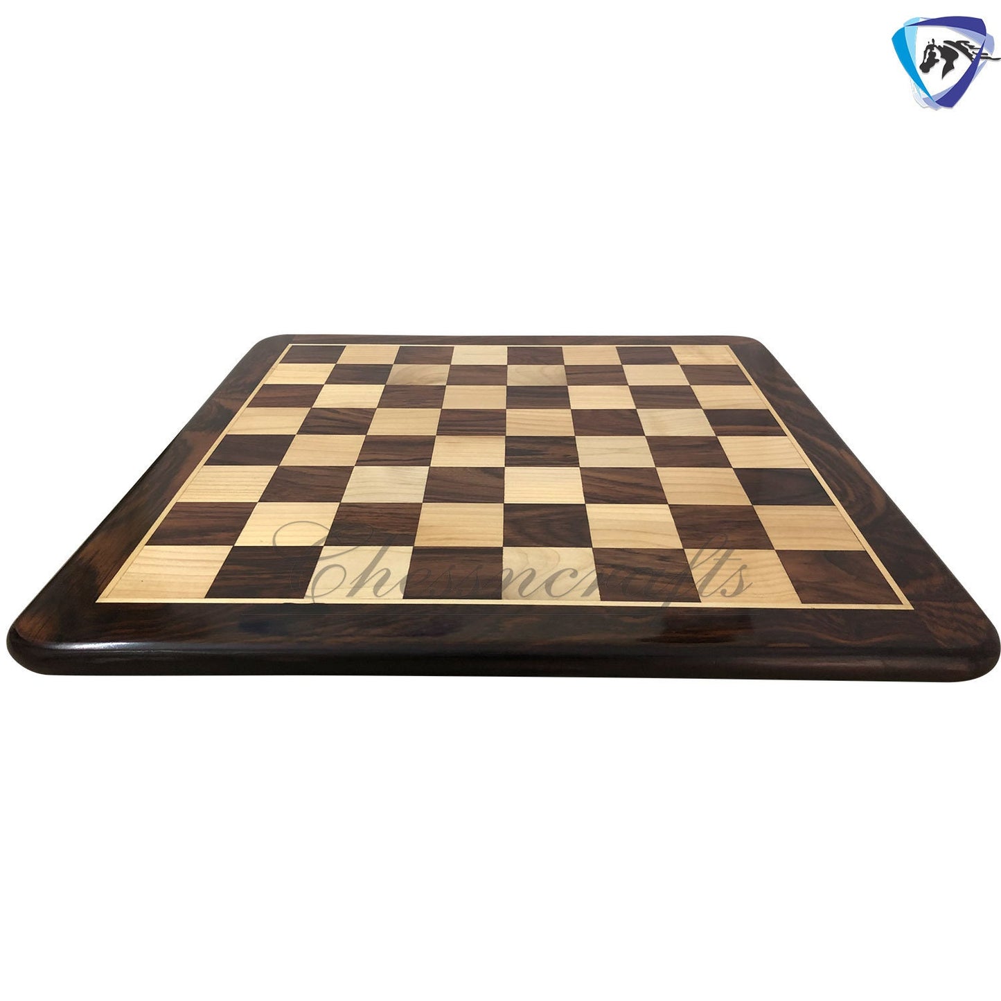 21" and 23" Rose wood & Maple wood flat chess board Round corners and edges Square 55mm and 60 mm Handcrafted big size giant chess board.