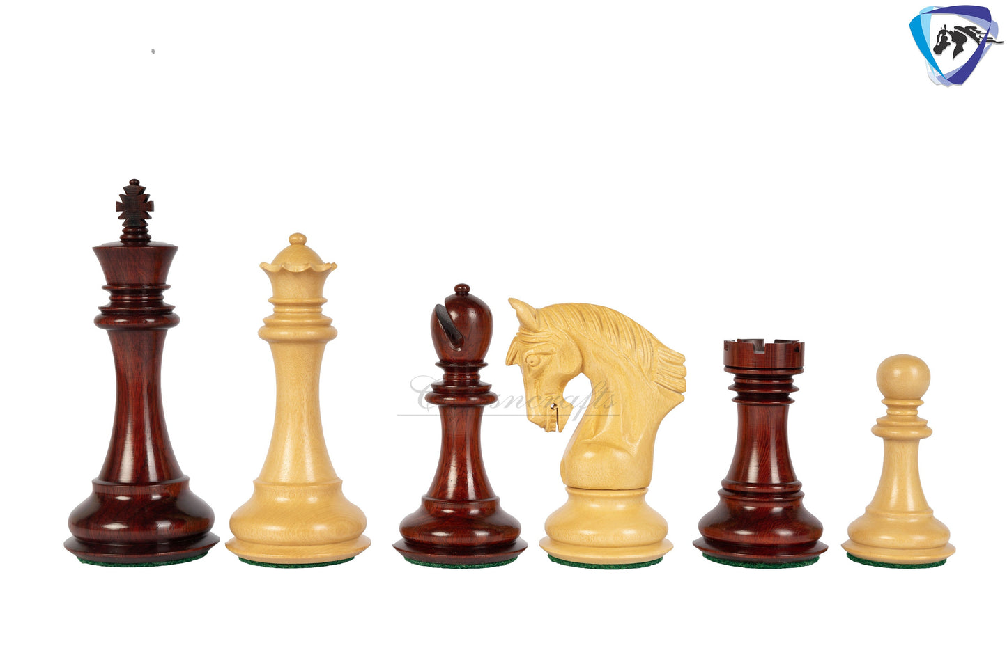 4.5" Staunton Bud Rosewood Chess pieces Set- CONTEMPORARY series + 23" Bud Rosewood Chess board(60mm)  + Leatherette storage box