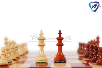 4" Royal Bud Rosewood Staunton Chess pieces Set Weighted with Extra Queens, Hand Made chess pieces