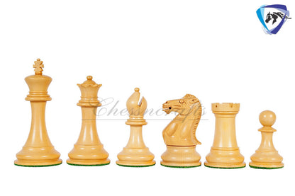 4.1" Staunton Chess Pieces Set Golden Rosewood(sheesham) ENGLISH CLUB series + 21" Golden Rosewood Chess board STEP Design + Storage Box