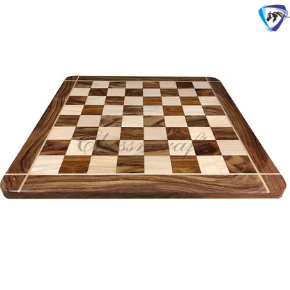 COMBO of Russian Zagreb Chess Set With 21" Rosewood(sheesham) Chess Board - Chess coins King 4" Double Weighted Extra Queens.