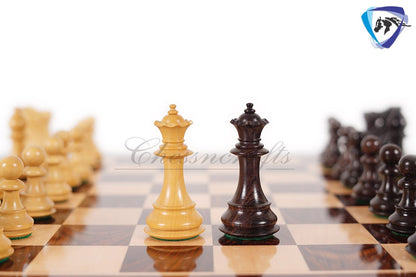 4" Royal Rosewood Staunton Chess pieces Set Weighted with Extra Queens, Hand Made chess pieces