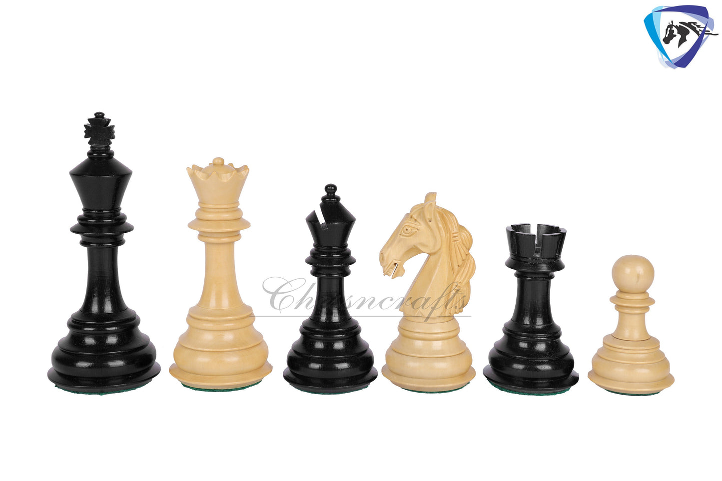 4.5" Luxury Staunton Ebonywood & Boxwood Chess pieces Set- COLUMBIAN Luxury- Triple Weighted 2 Extra queens- 4Q