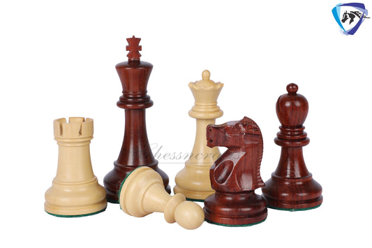3.75" Fischer-Spassky Chess Pieces set in Bud Rosewood & Boxwood 1972 World Championship Chessmen - Weighted -2 Extra queens 4Q| chess gift|