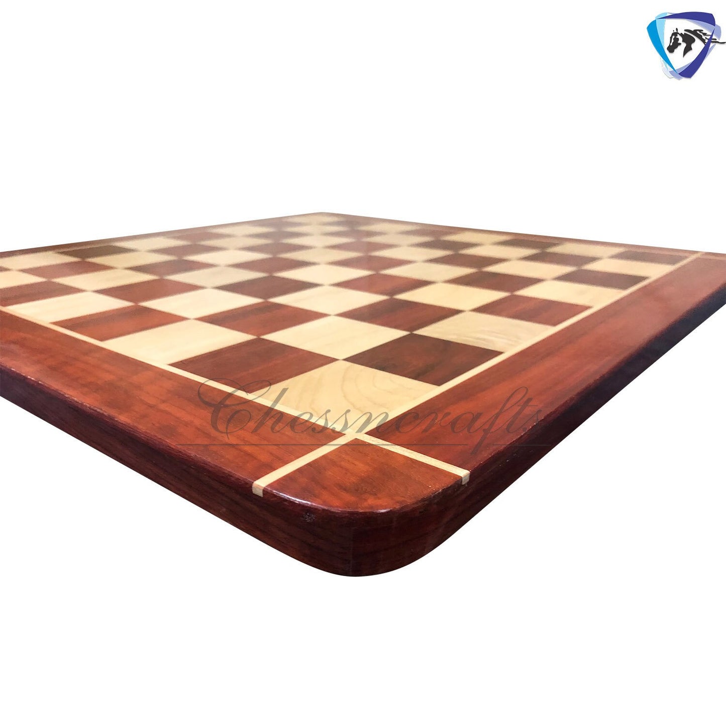 21" and 23" Red Bud Rose wood & Maple wood flat chess board 60mm square CROSS border Handcrafted big size giant chess board.