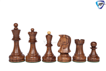 1950 Fischer Dubrovnik Sheesham wood chess pieces set King-3.8" + 21" Shesshamwood chess board + Leather Storage box-Luxury