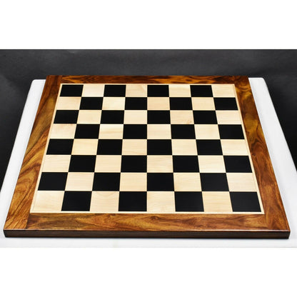 21" and 23" Ebony wood & Maple wood flat chess board 60mm square Rosewood border Handcrafted big size chess board. SQ: 55mm and 60mm