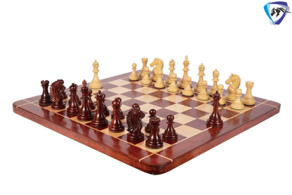 4.4" Staunton Bud Rosewood Chess Pieces Set in LUXURY BRIDLE SERIES + 23" Bud Rosewood chess board(60mm) + Leatherette storage box.