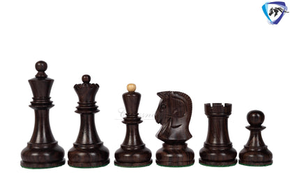 1950 Fischer Dubrovnik Rosewood chess pieces set King-3.8" + 21" Rosewood chess board + Leather Storage box-Luxury