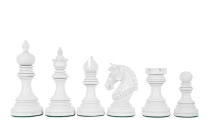 4.1" Luxury Staunton Chess Pieces Set in Painted Boxwood- ARMOURED Triple Weighted w/ 2 Extra queens- 4Q