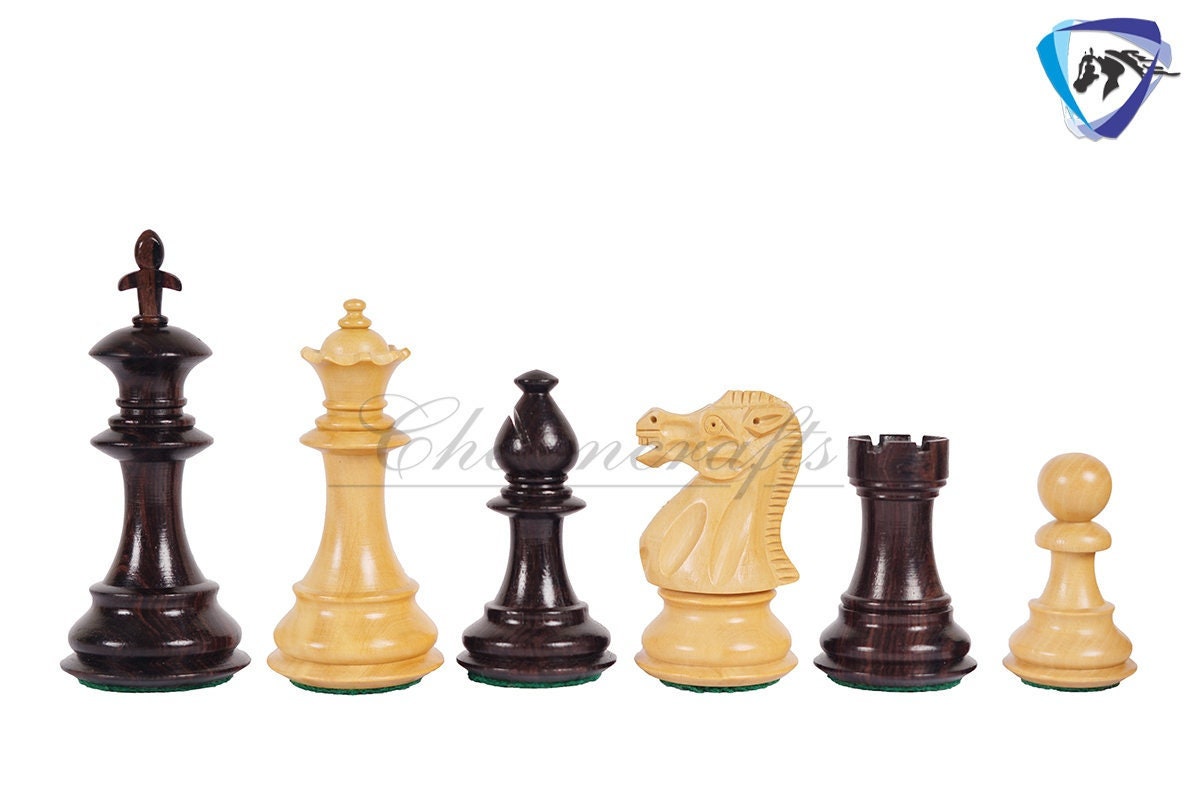 4" Royal Rosewood Staunton Chess pieces Set Weighted with Extra Queens, Hand Made chess pieces