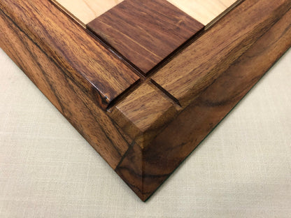 23" & 21" Golden Rosewood chess board special TAPERED design with MATTE Velvet polish DRUEKE style chess board