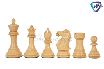 4.1" Staunton Chess Pieces Set Ebonywood & Boxwood Ultimate series + 19" Ebonywood Chess board(51mm) + Leather Storage Box