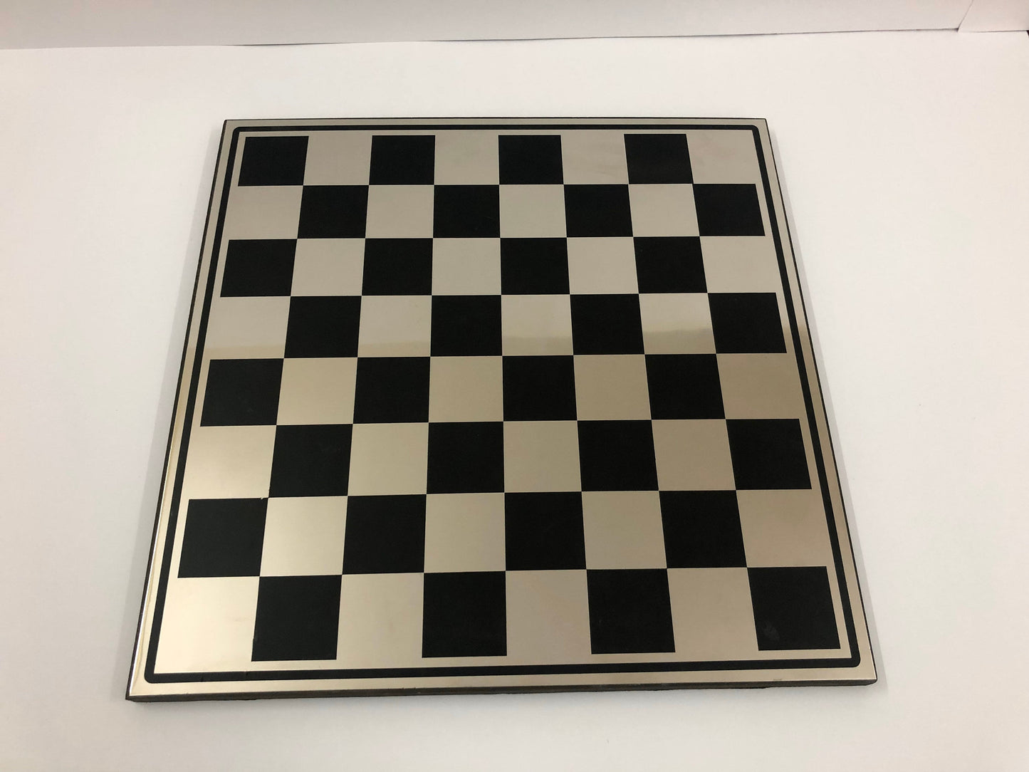 14" Metal chess Board Set- BAUHAUS INSPIRED Unique design-Black & Silver/Gold Metal Chess pieces-Chess gift- Luxury Metal chess Set