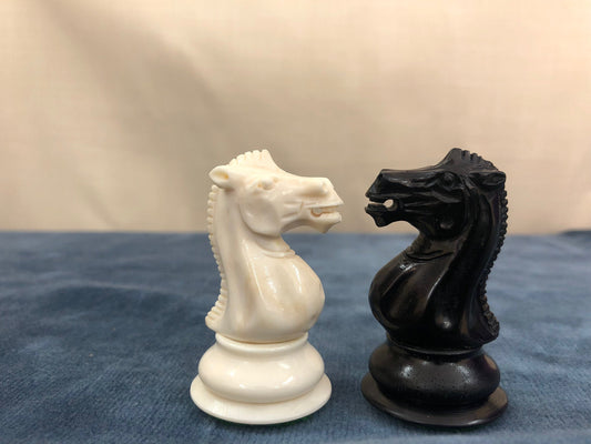 1849 Reproduced Staunton chess Pieces set Camel Bone king 3.5" hand carved unique collector vintage chess pieces
