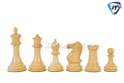 4.1" Bud Rosewood Staunton Chess Pieces Set  ENGLISH CLUB SERIES  Weighted w/ 2 Extra queens- 4Q