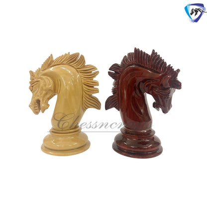 4.4" Bud Rosewood Chess Pieces Set St. Petersburg / Savano Series Luxury Artisan Padauk chess Set Weighted Extra queens- 4Q Weighted