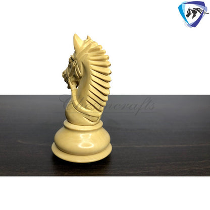 4.1" Staunton Chess Pieces Set in Golden Rose wood & Boxwood- EXCALIBUR  Weighted w/ 2 Extra queens- 4Q