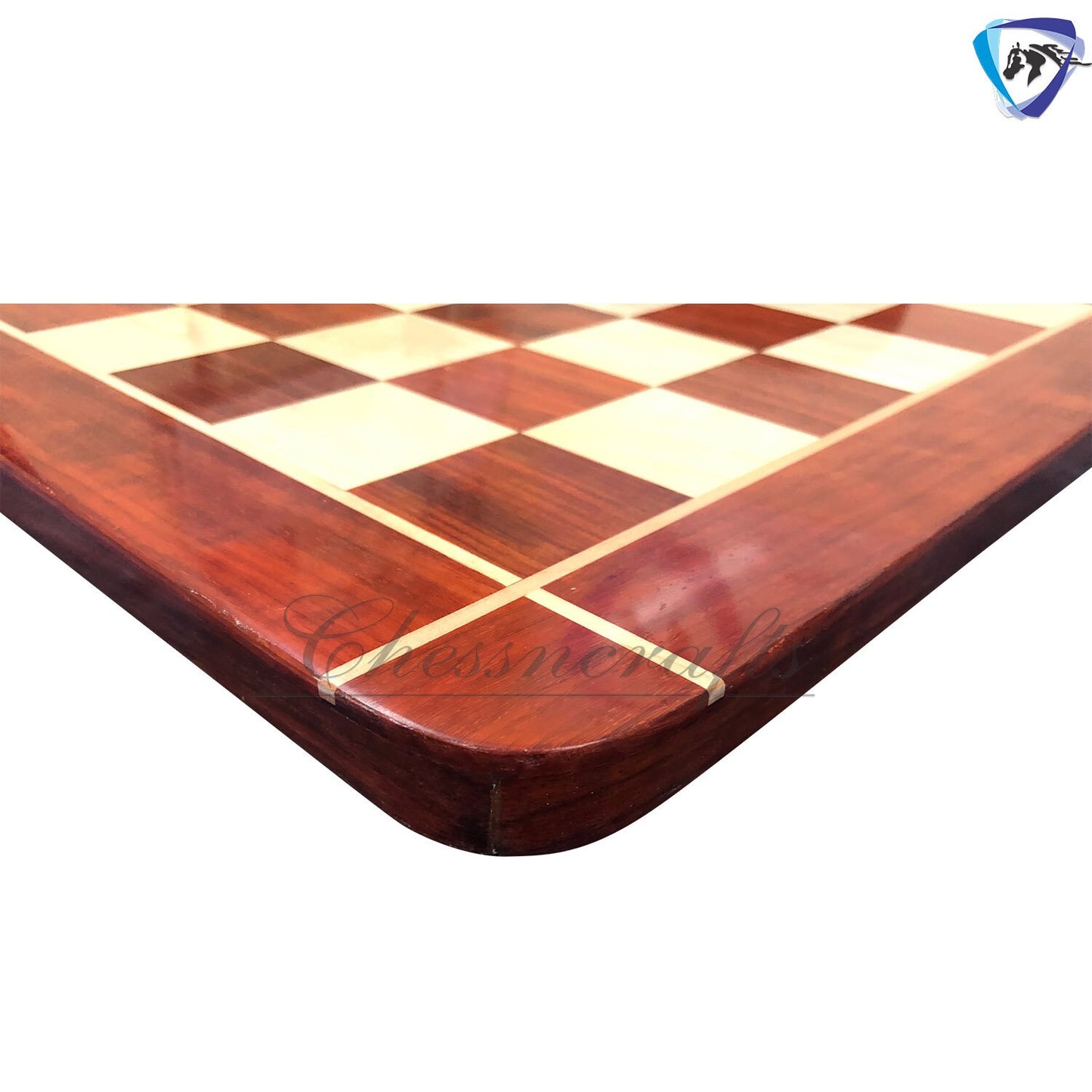 21" and 23" Red Bud Rose wood & Maple wood flat chess board 60mm square CROSS border Handcrafted big size giant chess board.