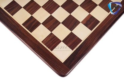 21" and 23" Rose wood & Maple wood flat chess board Round corners and edges Square 55mm and 60 mm Handcrafted big size giant chess board.