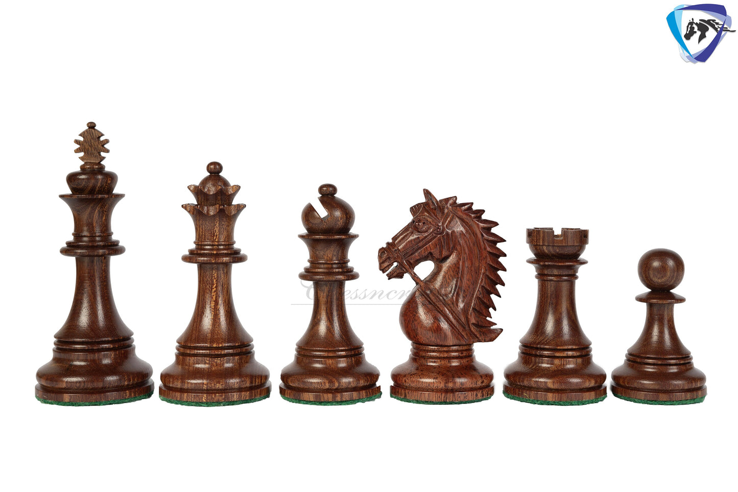 4.4" Staunton Rosewood Chess Pieces Set in LUXURY BRIDLE SERIES + 21" Rosewood chess board(55mm) + Leatherette storage box.
