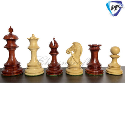 4.4" Luxury Staunton Bud Rosewood Chess pieces Set-ANDERSON Bridled Knight Luxury- Triple Weighted 2 Extra queens- 4Q