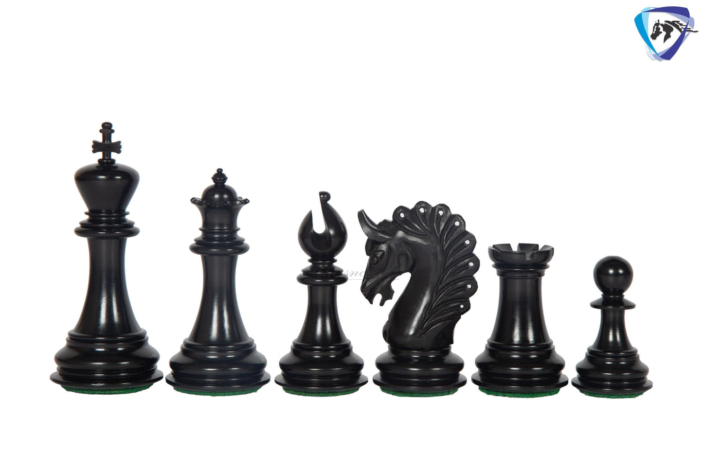 4.5" Ebony wood Luxury Staunton Chess Pieces Set ARTHUR series- Triple weighted + 23" Ebony wood chess Board(Sq: 60mm) + Leather Storage box